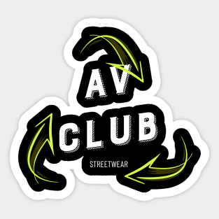 Vintage High School AV Club Streetwear Sticker